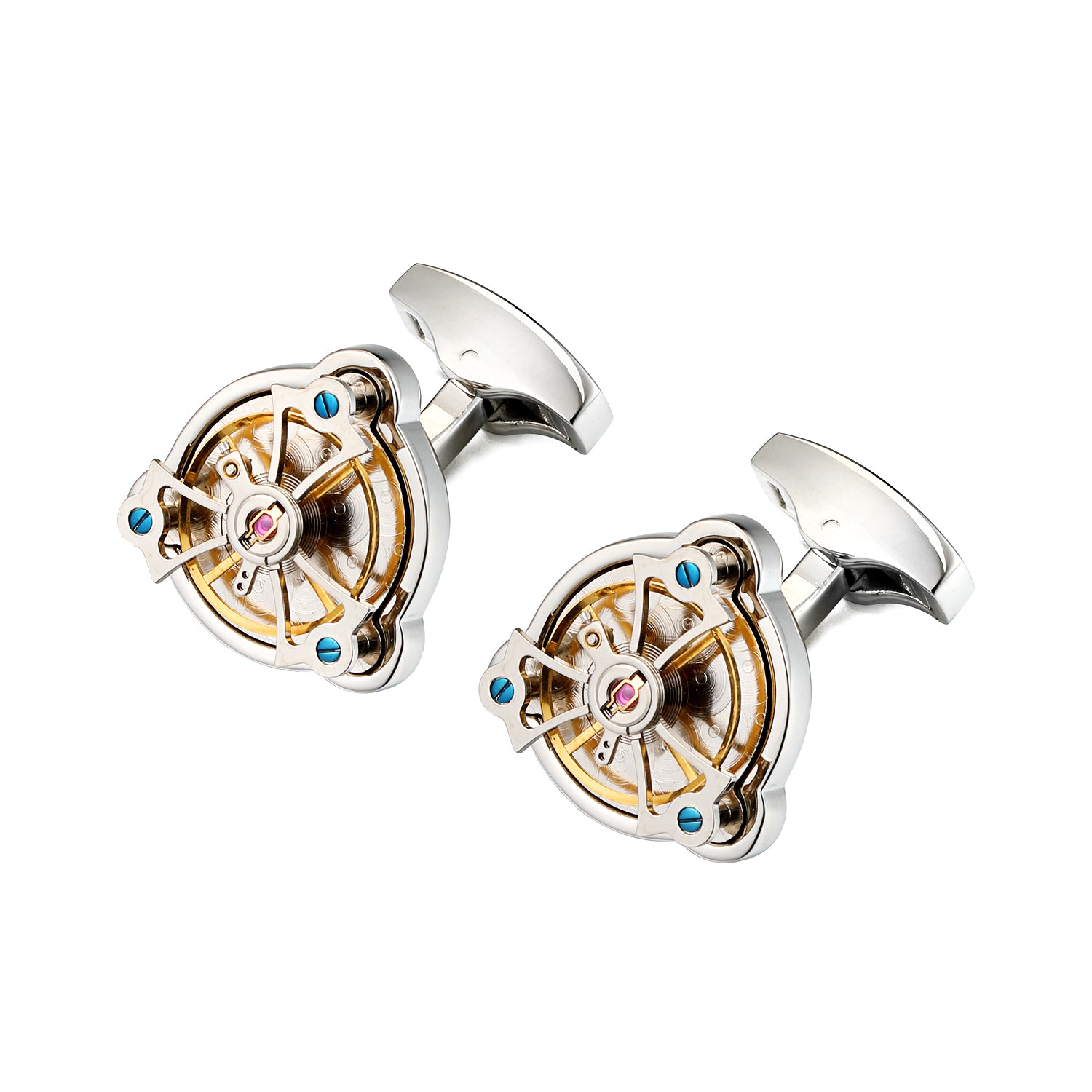 Tourbillon French Cufflinks Timepiece Elegance Roljord