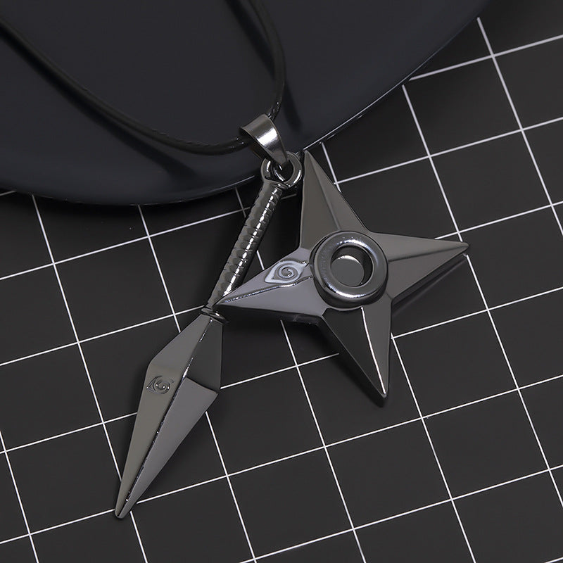 "Chic Itachi Necklace: Fashion Alloy Keychain Pendant - Unleash your inner ninja with this trendy Itachi pendant." 