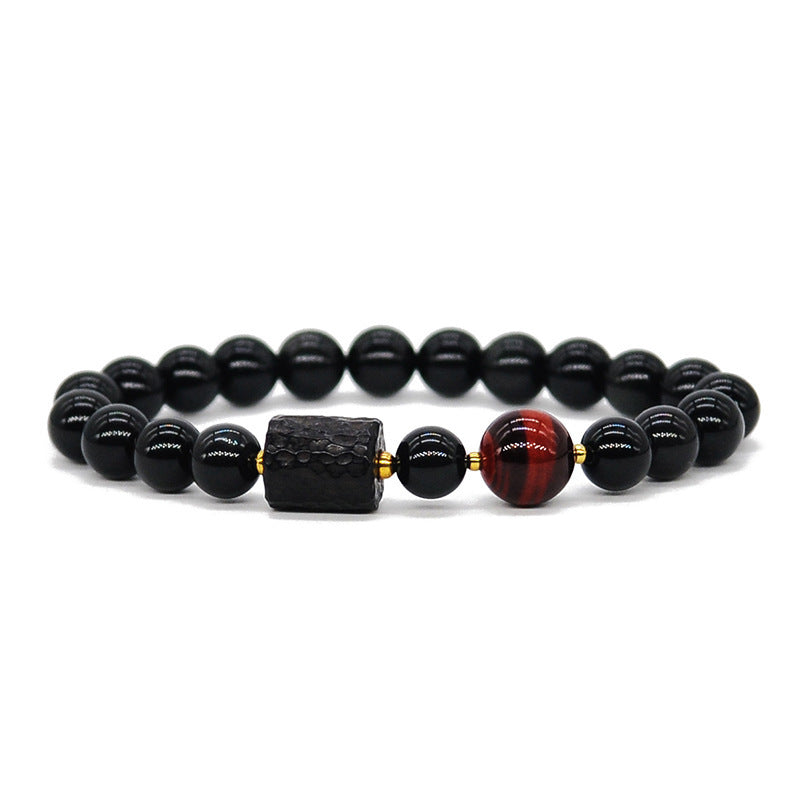 "Canadian Obsidian Bracelet for Men - Genuine Healing Stone Jewelry by Roljord" Roljord