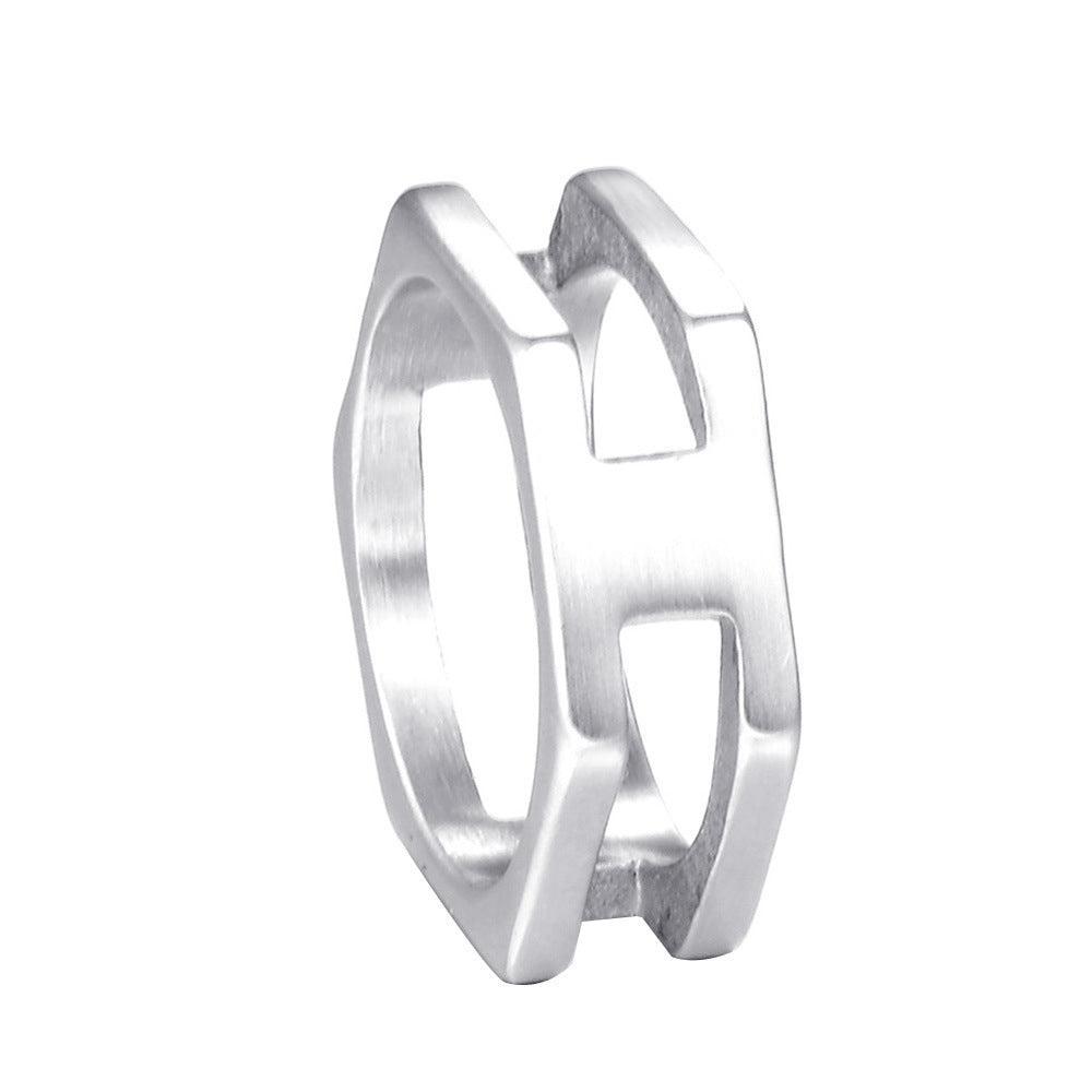 "Rustic Elegance Stainless Steel Ring" Roljord