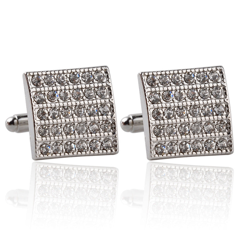 "Refined Square Diamond Cufflinks for Men - French Cufflinks |Roljord" Roljord