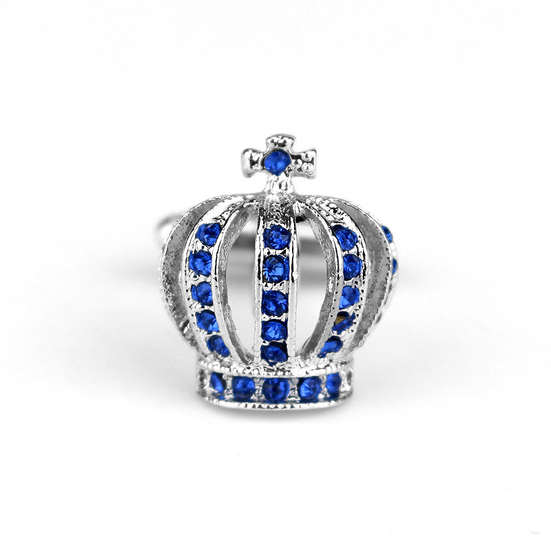 Royal French Crown Cufflinks - Classic Diamond Collection Roljord