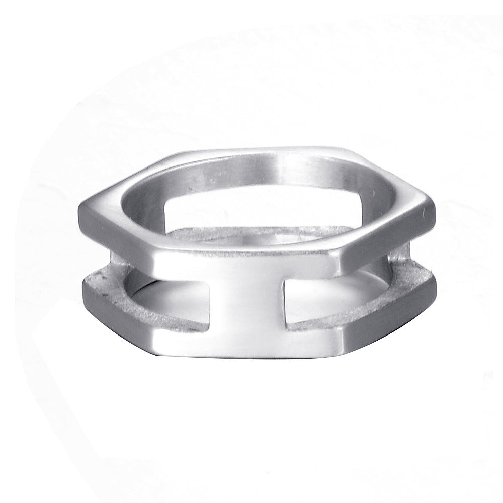 "Rustic Elegance Stainless Steel Ring" Roljord