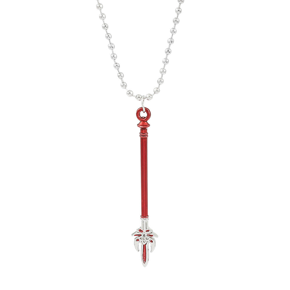 "Seven Sins Meliodas Sword Necklace: Fashionable Versatile Pendant Jewelry - Elevate your style with this trendy sword pendant"