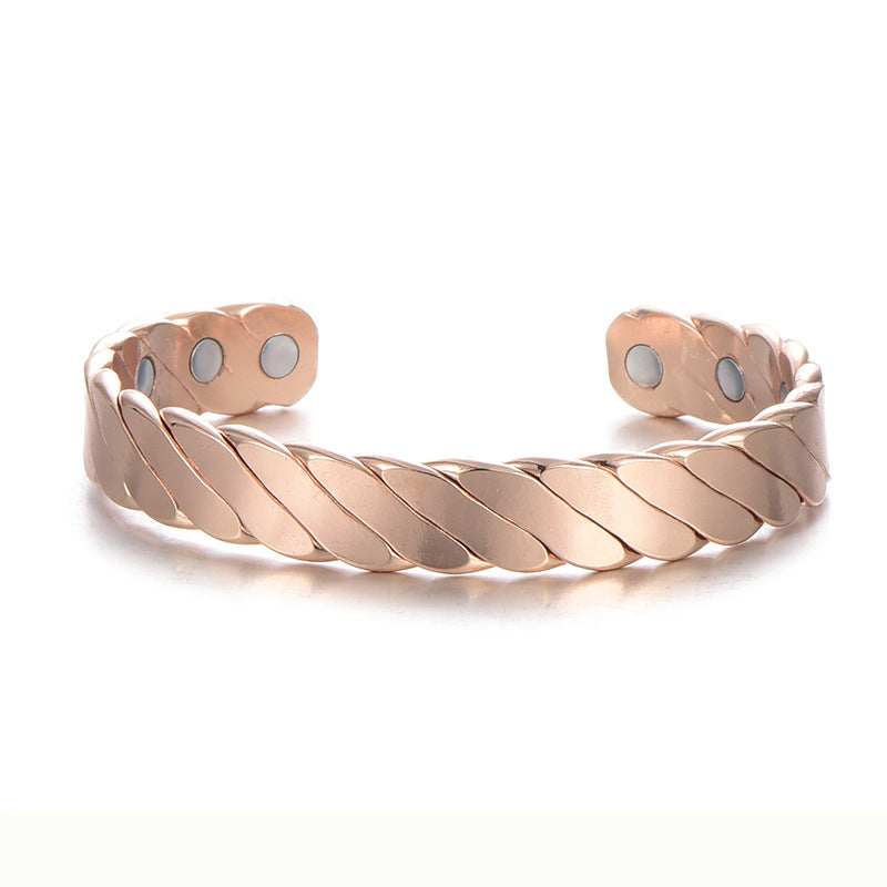 "Rose Gold Copper Magnetic Bracelet - Luxurious Pain Relief [USA & Canada]" Roljord