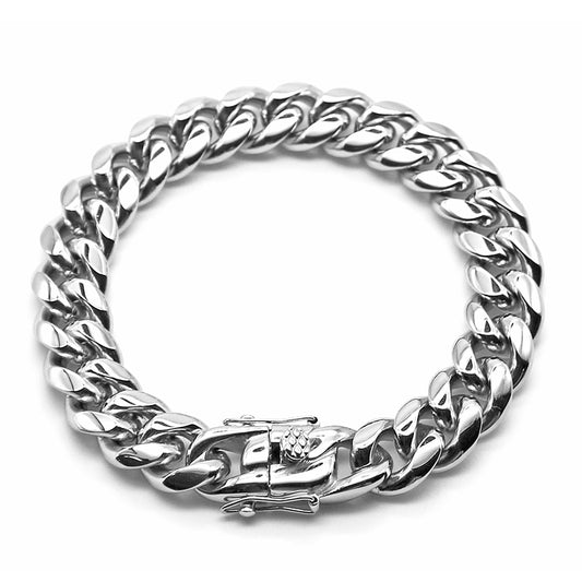 "Roljord Cuban Trend Titanium Steel Gold Plated Zircon Bracelet for Men | Buy Online USA & Canada" Roljord
