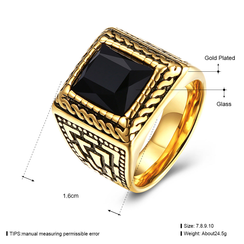 "Sao Unital Ring - Premium Men's Stainless Steel Ring. Material: Stainless steel, individually packed."