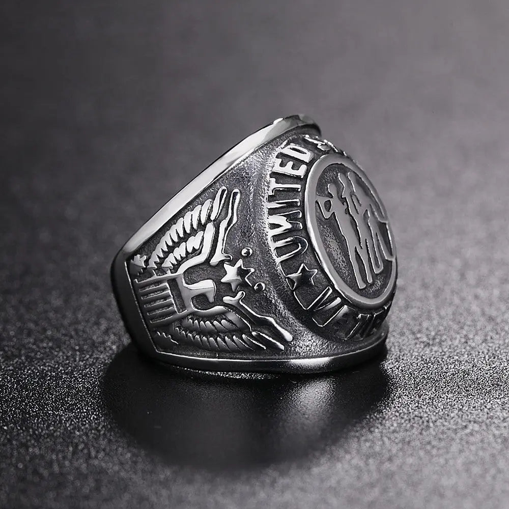 "Personalized Titanium Steel Men's Fashion Ring - Custom Engraved Jewelry" Roljord