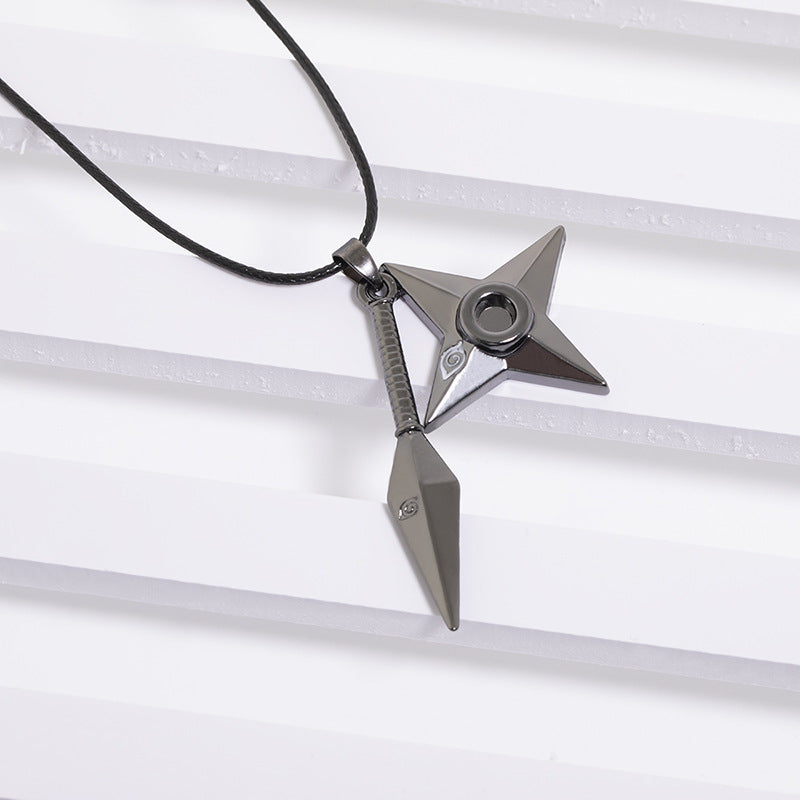 "Chic Itachi Necklace: Fashion Alloy Keychain Pendant - Unleash your inner ninja with this trendy Itachi pendant." 