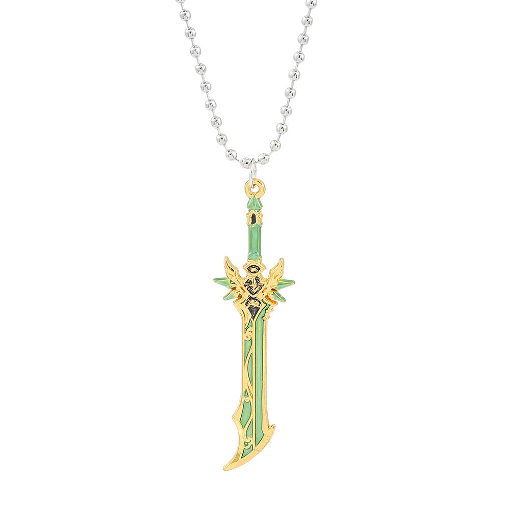 "Seven Sins Meliodas Sword Necklace: Fashionable Versatile Pendant Jewelry - Elevate your style with this trendy sword pendant"